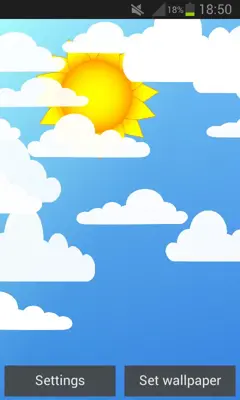 Sun and Clouds Live Wallpaper android App screenshot 1